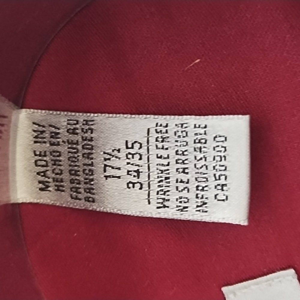 GEOFFREY BEENE SHIRT, REGULAR FIT, BURGUNDY, STILL IN PACKAGE, SZ 17 1/2 34/35 - Picture 5 of 10